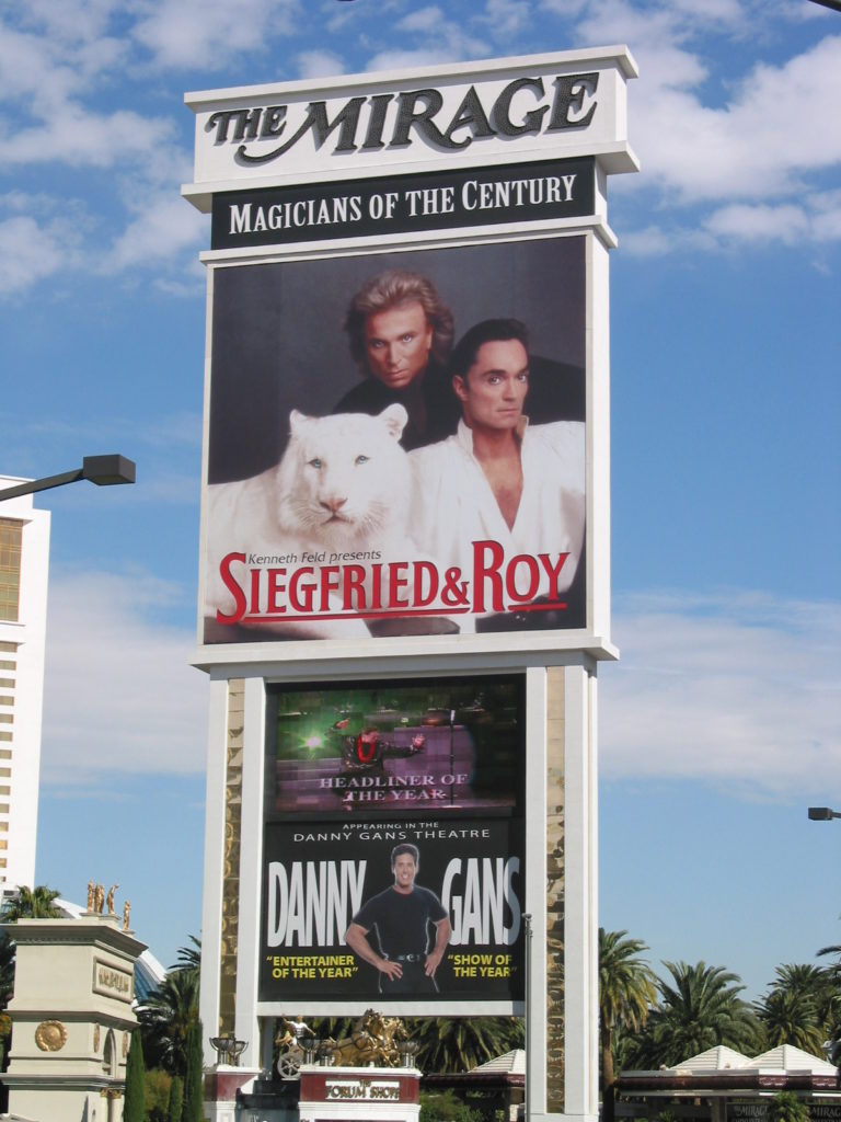 Advertisement for Siegfried and Roy at the Mirage