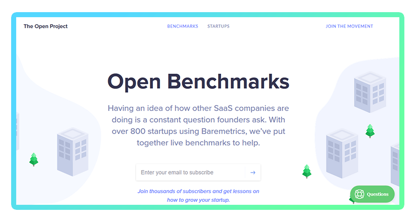 Screenshot of Open Benchmarks