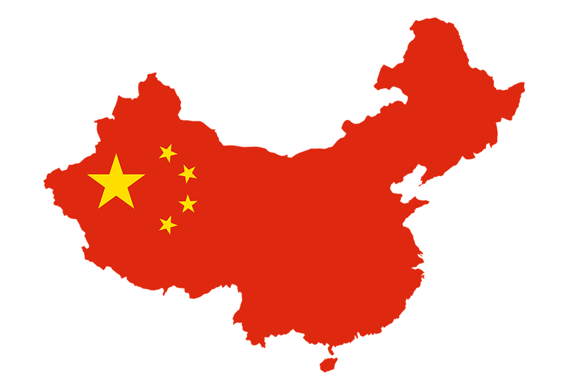 China map and flag
