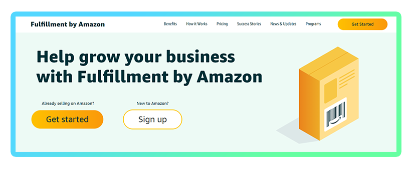 Fulfillment by Amazon homepage