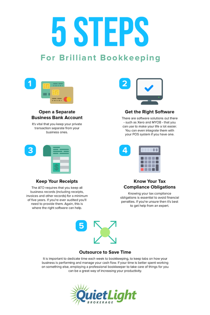 Infographic: 5 Steps for brilliant bookkeeping