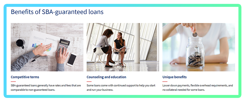 Infographic: the benefits of SBA-guaranteed loans