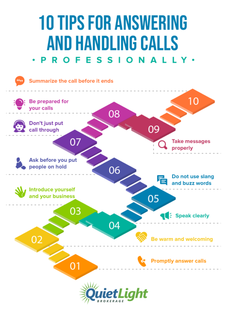 Infographic: 10 tips for handling calls professionally