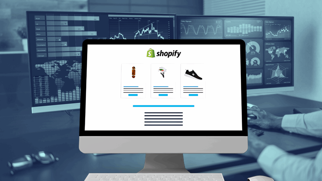 Shopify on a computer screen